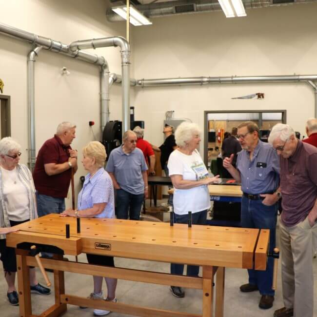 Woodshop at Senior Independent Living Community in Bucks County